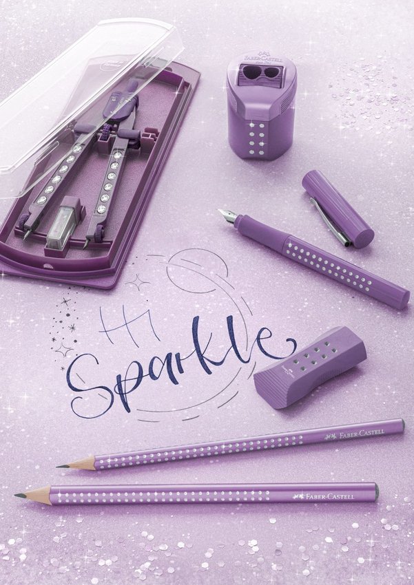 Ołówek Jumbo Sparkle Metallic Fioletowy Faber-Castell
