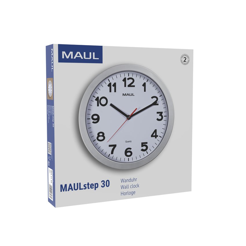 Zegar Ścienny Maulstep 30 Srebrny