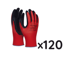 Rękawice Donau Safety Super Latex Kat. II Rozm. 8 Czerwone /DONAU SAFETY 120 szt.