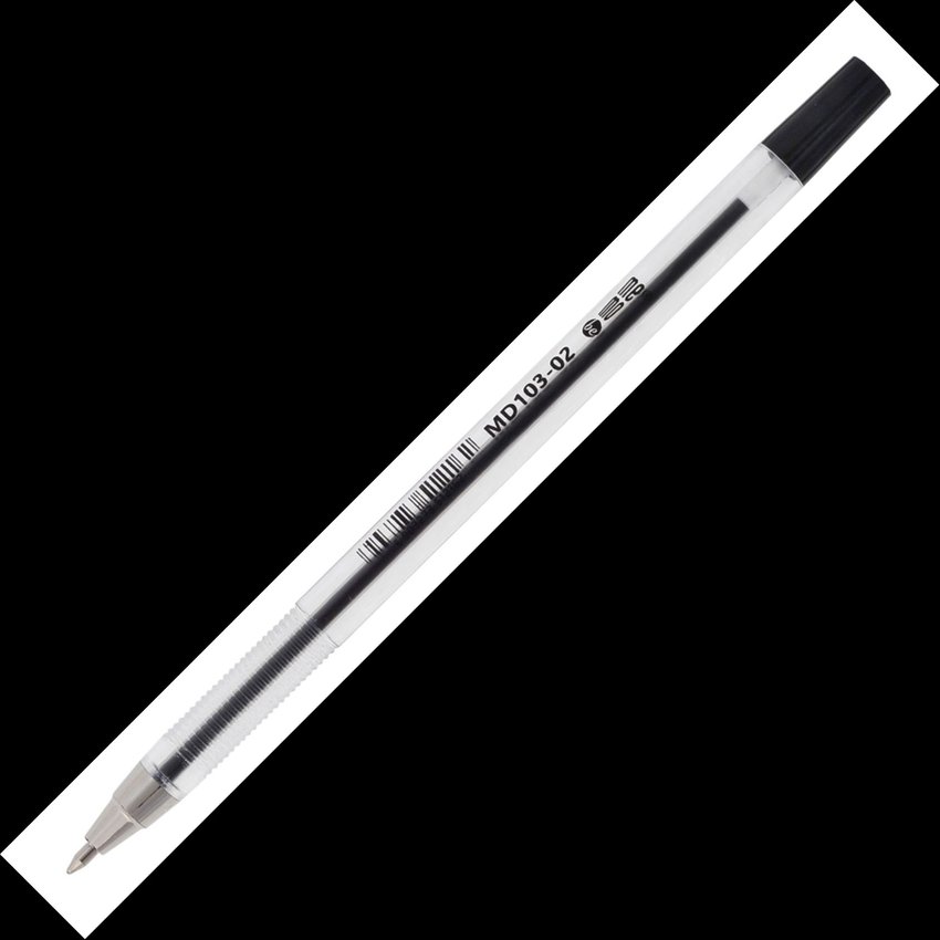 Długopis Biurowy 0,7Mm Memobe Czarny Etui 10 Szt.