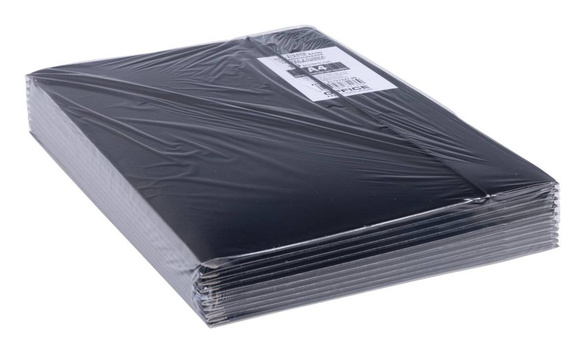 Teczka z gumką OFFICE PRODUCTS karton/lakier A4 320gsm 3-skrz., mix kolorów