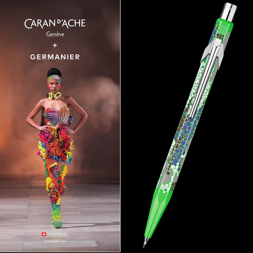 Ołówek mechaniczny CARAN D'ACHE 844 Germanier 05mm w pudełku zielony neonowy