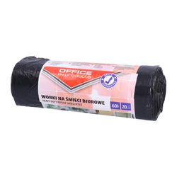 Worki Na Śmieci LDPE 60L A'20 Czarne /Office Products
