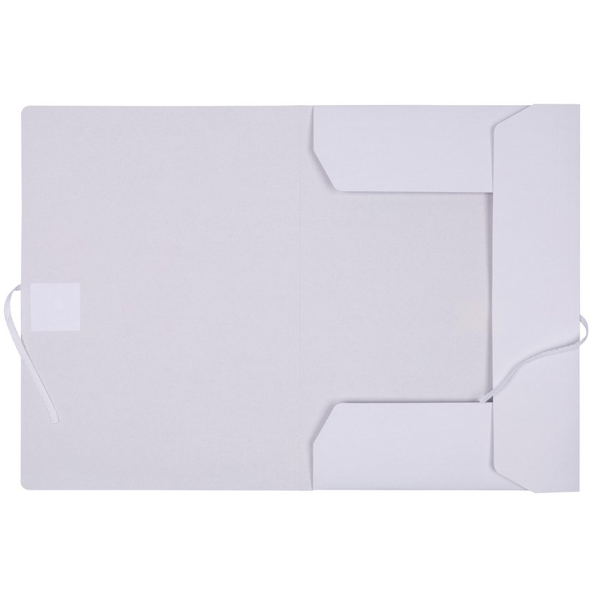 Teczka wiązana OFFICE PRODUCTS Budget Pro karton biała wewn., A4 250gsm 3-skrz., biała