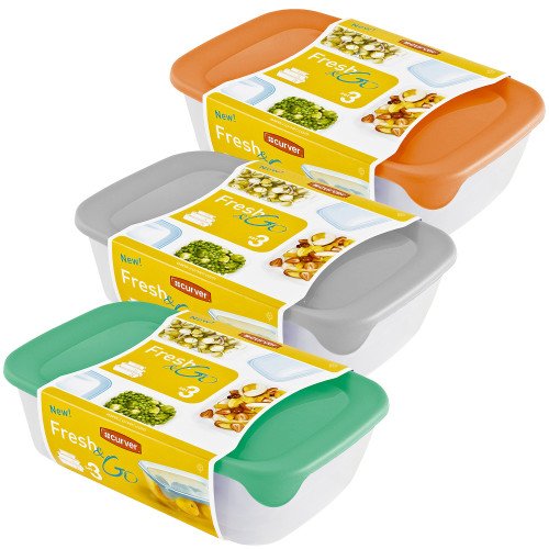 Curver FRESH&GO 249417 zestaw pojemników na żywność