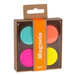 Zestaw APLI Fluor Collection magnesy 4 szt., mix kolorów