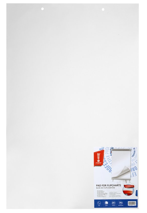 Blok Do Flipchartów Memobe, Biały, Gładki,  20 Kartek, 65X100 Cm