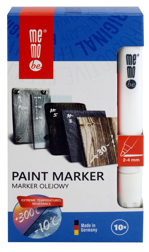 Marker Olejowy Mm301 Memobe, Końcówka Okrągła 2-4 Mm Biały