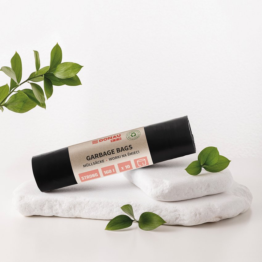 Worki na śmieci DONAU ECO mocne (LDPE), 160l 10 szt., czarne
