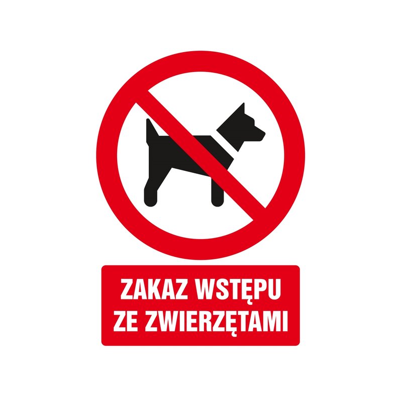 Znak TDC Zakaz Wstępu Ze Zwierzętami  /TDC