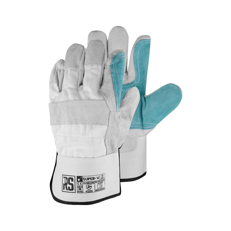 Rękawice Super V RS Robocze Typu Doker Rozm. 10 Niebieskie  /RS-Schutz
