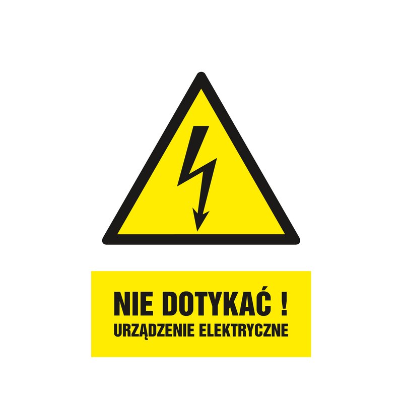 Znak TDC Nie Dotykać! Urządzenie Elektryczne  /TDC