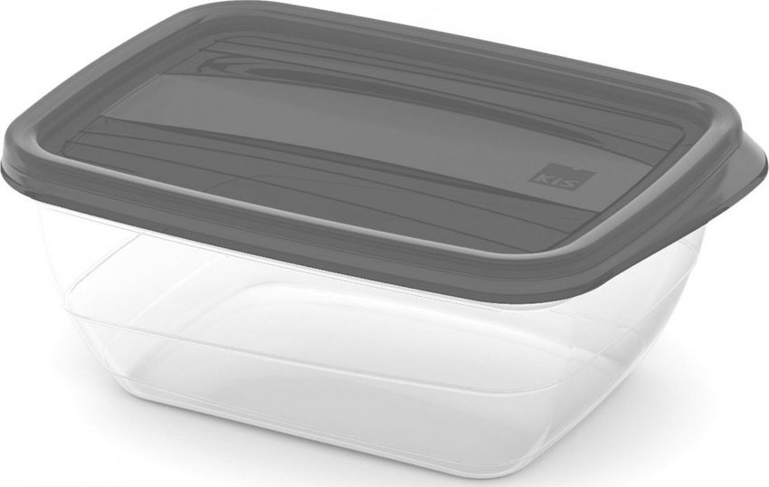 Prostokątny pojemnik na żywność Curver Vedo 1.75L szary transparentny