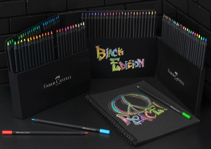 Kredki Trójkątne Black Edition 100 Kol. Faber-Castell