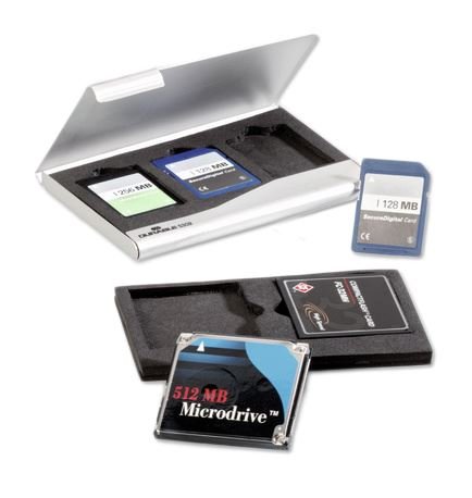 Etui na Karty Pamięci SD MM CF MD Memory Card Box Aluminium Srebrne /Durable 530923