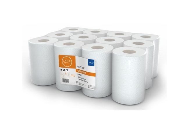 Ręcznik papierowy Ellis Comfort R60/2, biały, 2-warstwowy