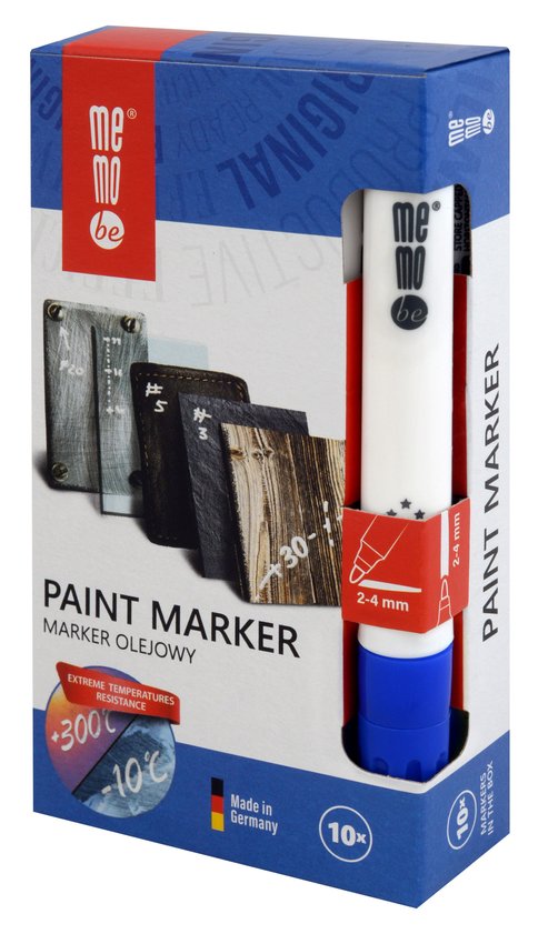 Marker Olejowy Mm301 Memobe, Końcówka Okrągła 2-4 Mm Niebieski