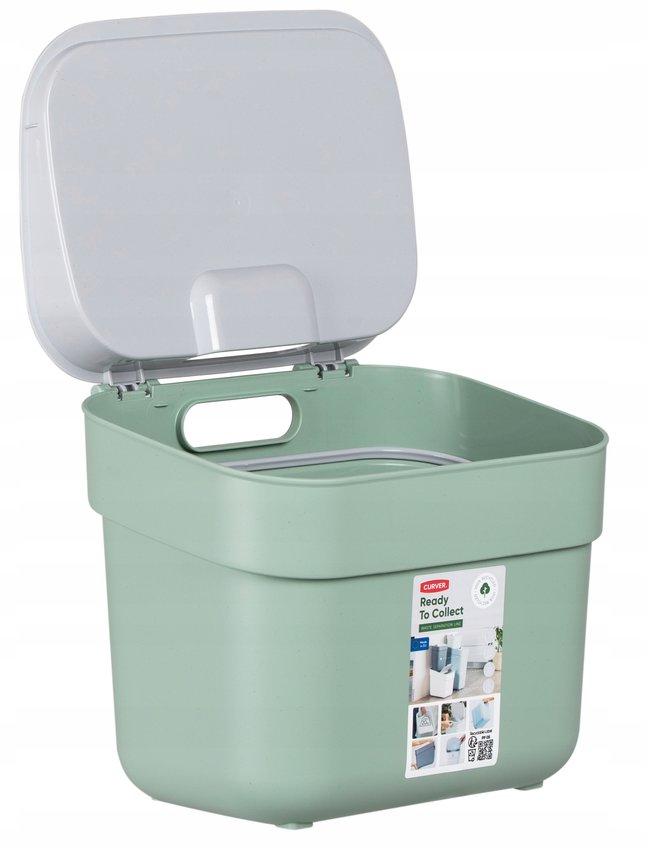 Kosz do segregacji odpadów Ready To Collect 5L zielony Curver