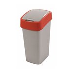 Kosz uchylny Flip 45L Curver 195024 srebrny czerwony