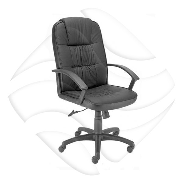 Fotel Gabinetowy Nowy Styl Ziko Czarna Skóra