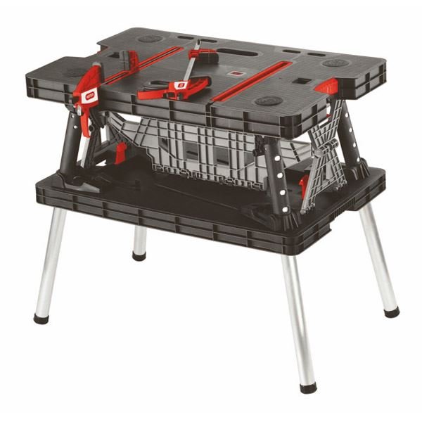 Składany stół Curver WORK TABLE 237005 czerwony czarny szary