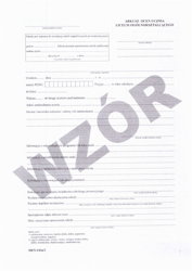 Arkusz Ocen dla Liceum Ogólnokształcącego (MEN-I/42a/2) /W-X