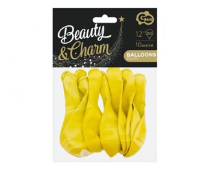Balony Beauty&Charm, pastelowe żółte 12"/ 10 szt. /GoDan