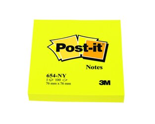 Bloczek Samoprzylepny 76x76 654-NY Żółty /Post-it