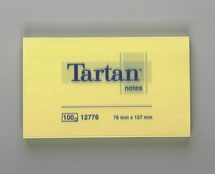 Bloczek Samoprzylepny Tartan™ (12776) 127X76mm 1X100 Kart. Żółty