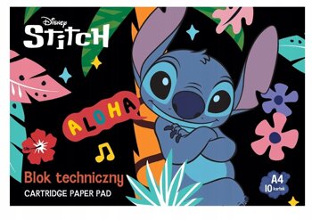 Blok Techniczny A4 10k Biały Disney Stitch