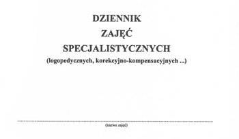 Dziennik Zajęć Specjalistycznych (logoped., korekcyjn.-kompens.) A4 (MEN-VII/7) 02211 /Typograf, Intro