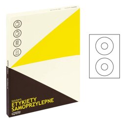 Etykiety Samoprzylepne na CD śr.117 2/A4  A'100 /Grand