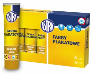 Farba Plakatowa 30ml Brązowa Jasna /Astra