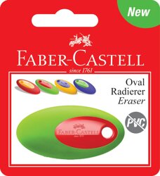 Gumka Oval Pvc-Free Mix Kolorów Blister 1Szt. Faber-Castell