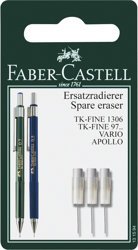 Gumka Zapasowa Do Ołówka  Automatycznego 3 szt. Blister Faber-Castell