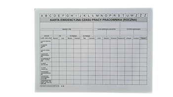 Karta Ewidencji Czasu Pracy A5 /Hetman