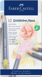 Kredki Akwarelowe Goldfaber Aqua Pastel 12 Kol. Opak. Metalowe Faber-Castell