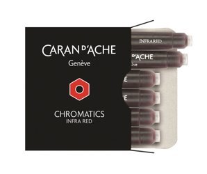 Naboje Caran D'Ache Chromatics Infra Red 6Szt. Czerwone