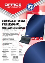 Okładki Do Bindowania Office Products Karton A4 250Gsm Błyszczące 100Szt. Ciemnoniebieski