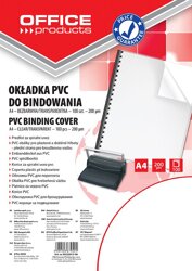 Okładki Do Bindowania Office Products PVC A4 200 mikr. 100Szt. Transparentne