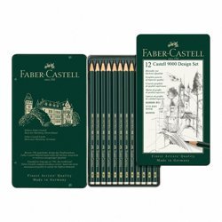 Ołówek Castell 9000 Design 12 szt. Opakowanie Metalowe Faber-Castell