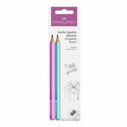 Ołówek Sparkle Pearl Jumbo Blister 2 Szt(Różowy + Niebieski) Faber-Castell