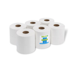 Papier Toaletowy Jumbo Biały A'12 Celuloza 2-warstwowy /Welmax