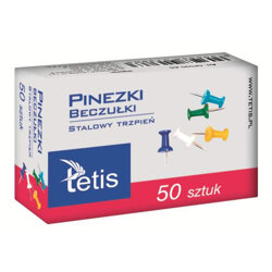 Pinezki Beczułki Tablicowe 50 Szt. Mix kol. /Tetis