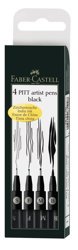 Pitt Artist Pen Czarny 199 Etui 4 szt. Faber-Castell