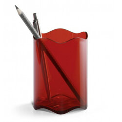 Pojemnik Na Długopisy Trend Czerwony Przezroczysty /Durable 1701235003