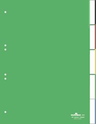 Przekładki do Segregatorów 1-5 Indeksy Strona Tytułowa Zgrzane PP A4 Zielone /Durable 622005