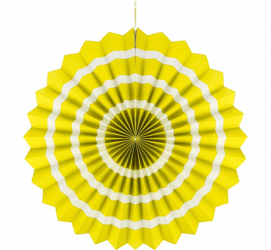 Rozeta dekoracyjna "Biały pasek", żółta, śr. 40 cm KK  /GoDan