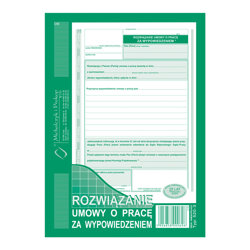 Rozwiązanie Umowy O Pracę Za Wypowiedzeniem A5 40k /MiP