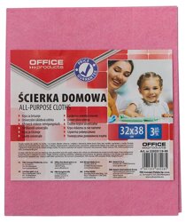 Ścierka Domowa Office Products Wiskoza 70% Gr. 80G/Mkg 32X38Cm 3Szt. Mix Kolorów